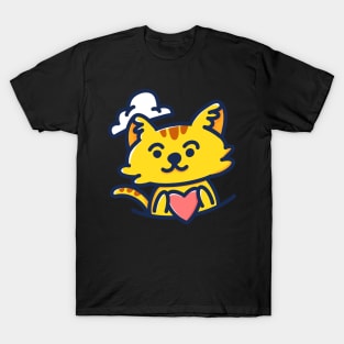 Cute cat holding your heart T-Shirt